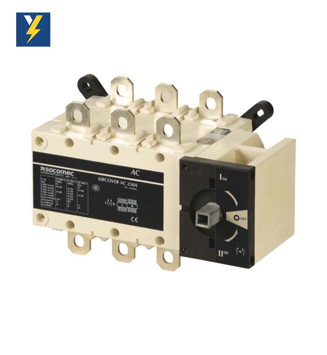 کلید دوطرفه 250 آمپر 3 پل سکومک دستی کد 41AC3025